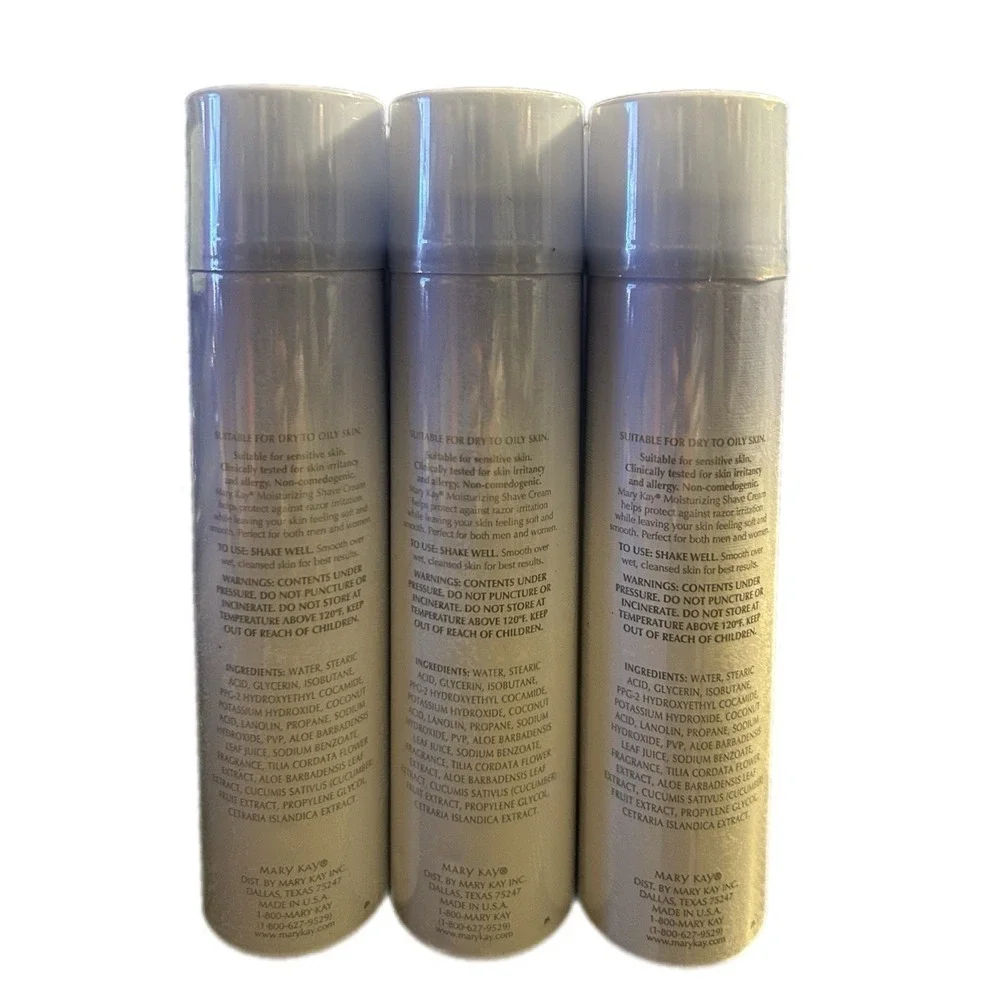 6 PC LOT Mary Kay MOISTURIZING‎ SHAVE CREAM 6.5 oz Net Wt each NEW/SEALED